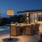 Mateo - Lampadaire Solaire - Polyrotin - Beige