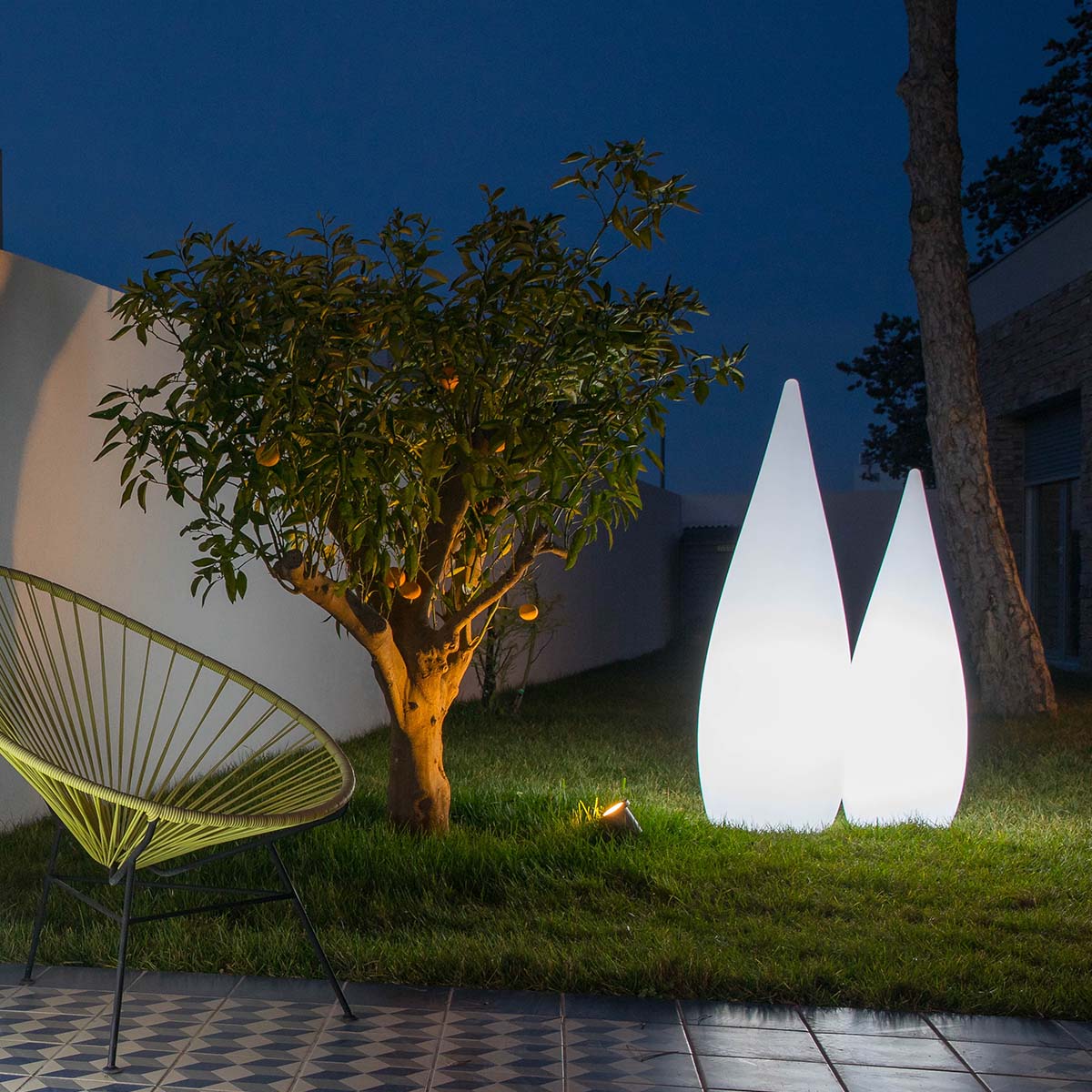 Classy - Lampadaire Filaire - Polyéthylène - Blanc