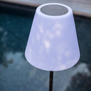 Luminosa lámpara de pie solar y recargable base metálica LED blanco cálido / blanco regulable STANDY SOLAR H150cm - REDDECO.com