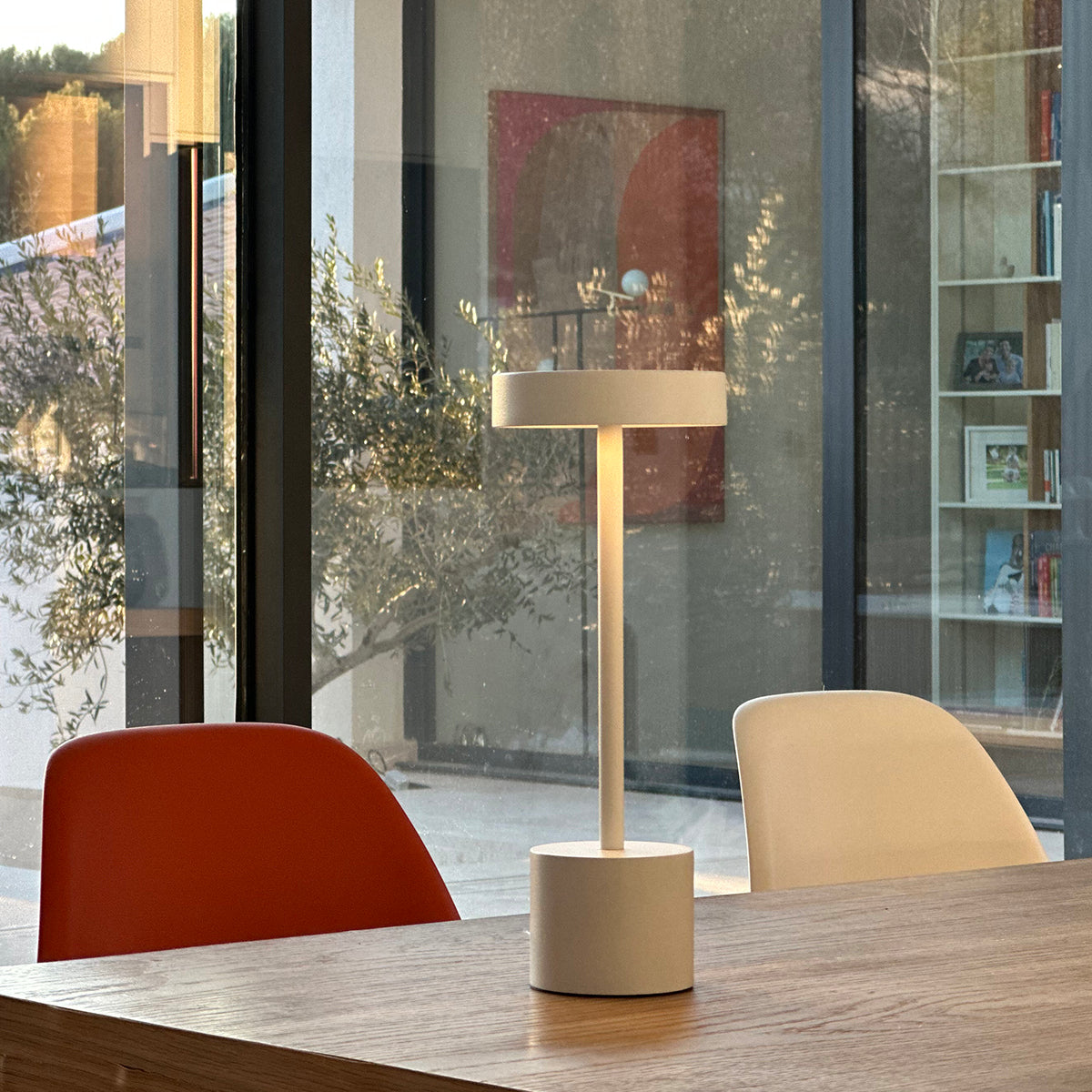 Roby - Lampe De Table Sans Fil - Acier - Blanc