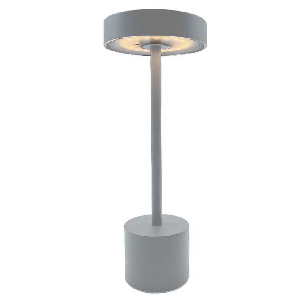 Roby - Lampe De Table Sans Fil - Acier - Gris
