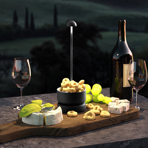 Basket - Lampe De Table Sans Fil - Aluminium - Noir