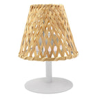 Lámpara de mesa inalámbrica de bambú natural LED blanco cálido/blanco regulable IBIZA H26cm - REDDECO.com
