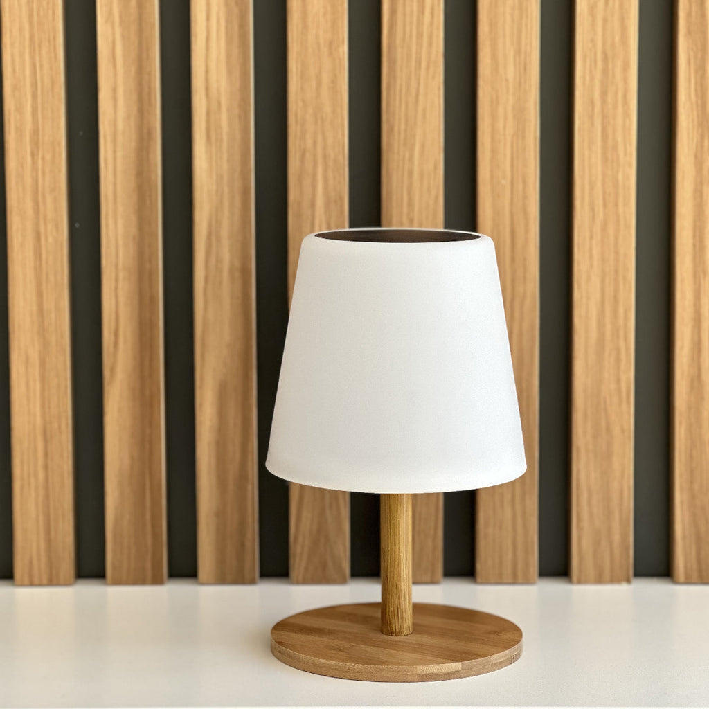 Wood - Solar Table Lamp - Wood - Wood
