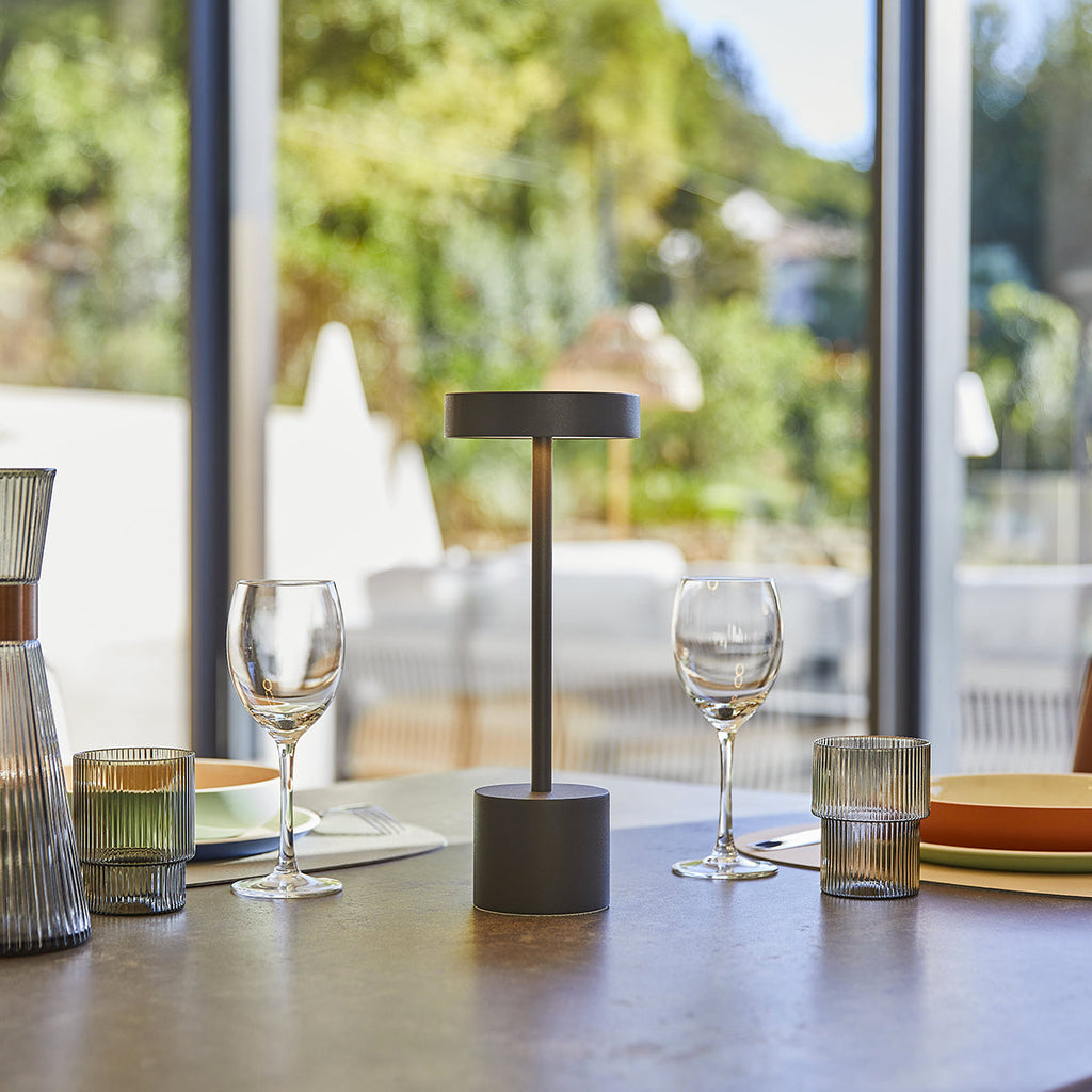 Roby - Lampe De Table Sans Fil - Acier - Gris Anthracite