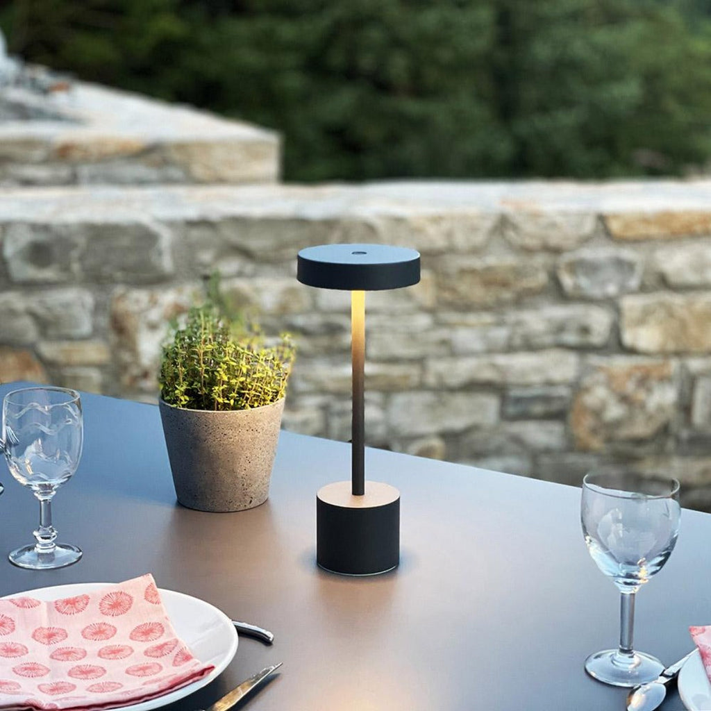 Roby - Lampe De Table Sans Fil - Acier - Gris Anthracite