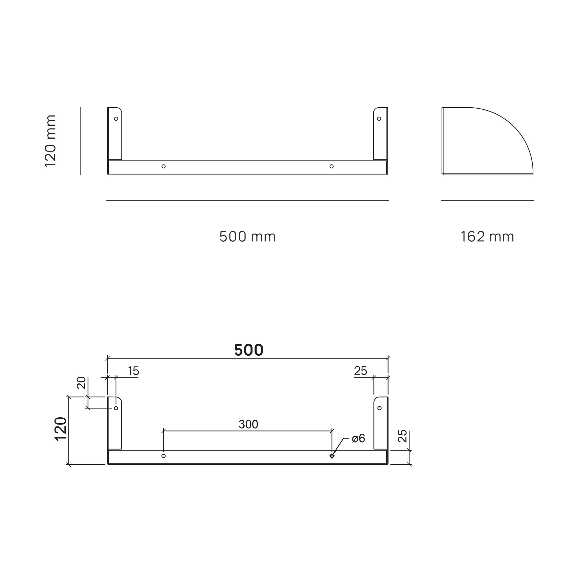 Le Convivial - Wall Shelf - Steel - Fine Texture Cream

