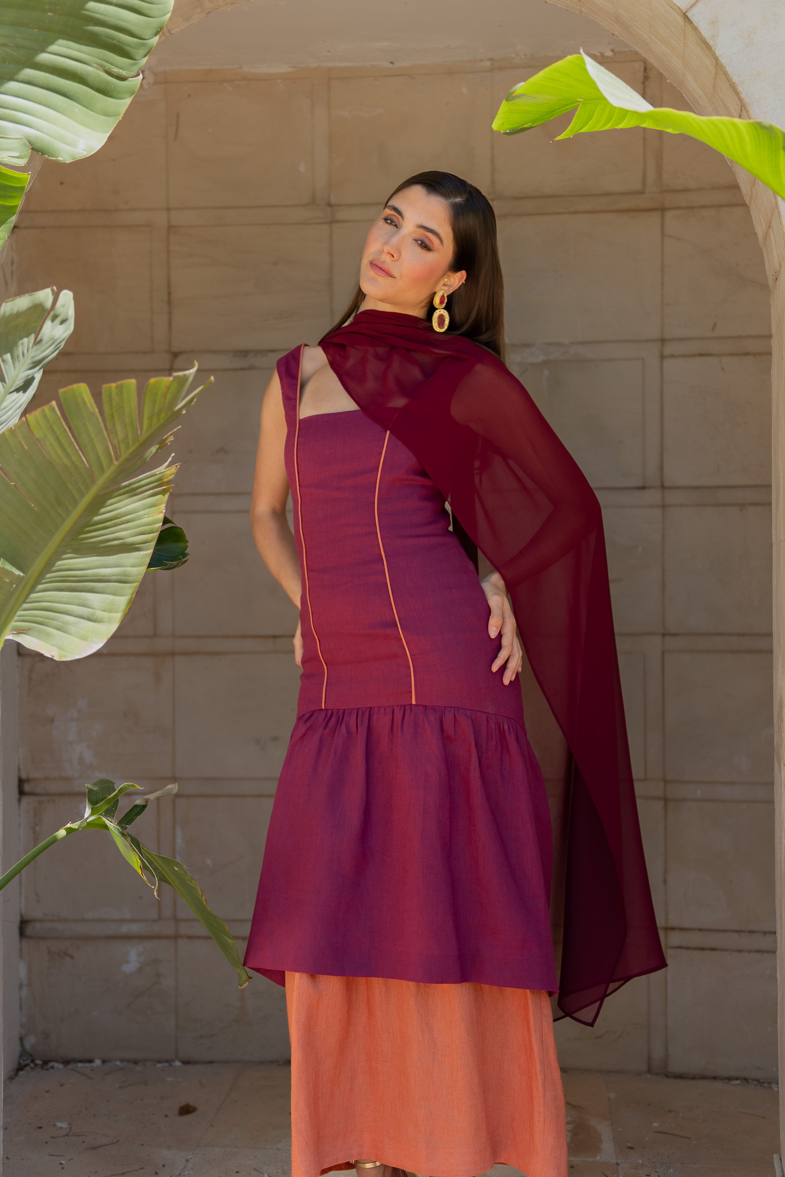 Robe Leslie - Bordeaux