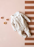 Powder Pink Victorian Cardigan 100% Wool - Baby