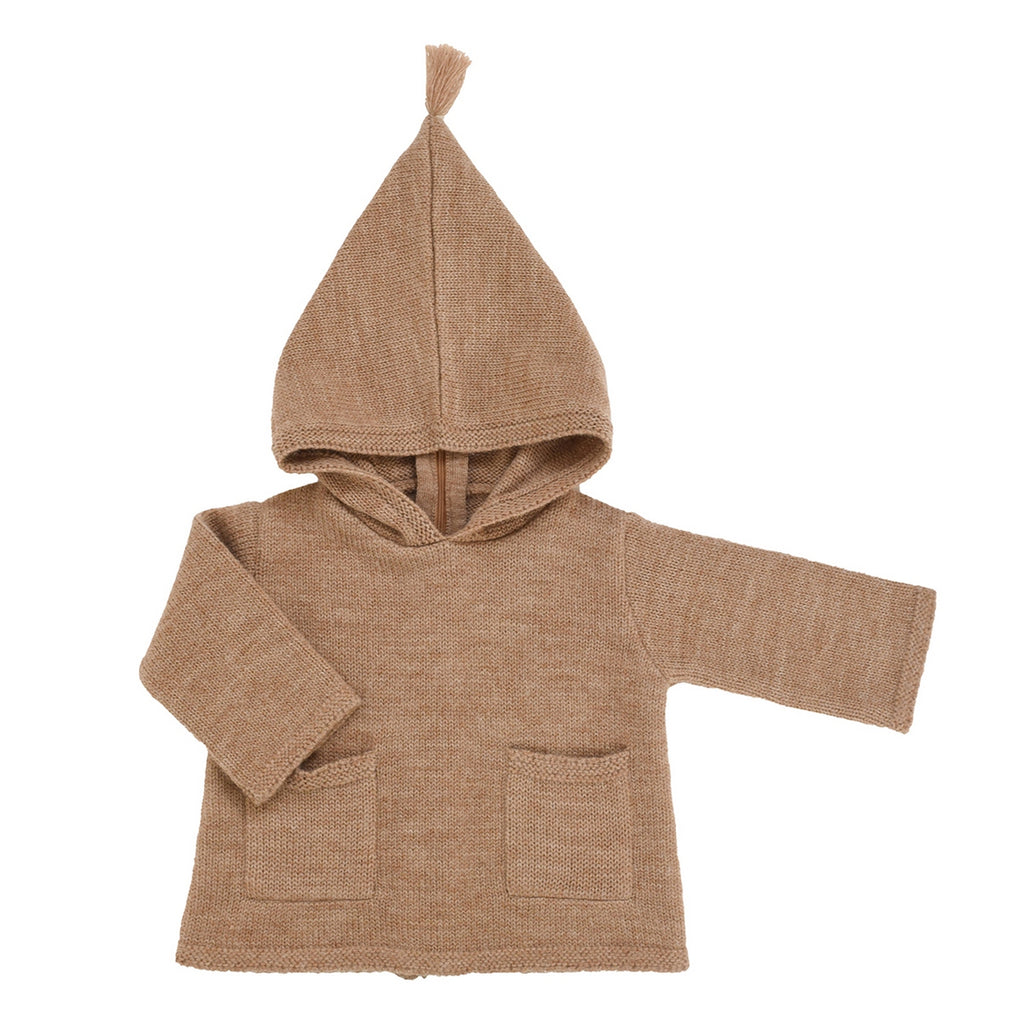 Burnous Anatole Knit Beige Heather 100% Lana - Bebé