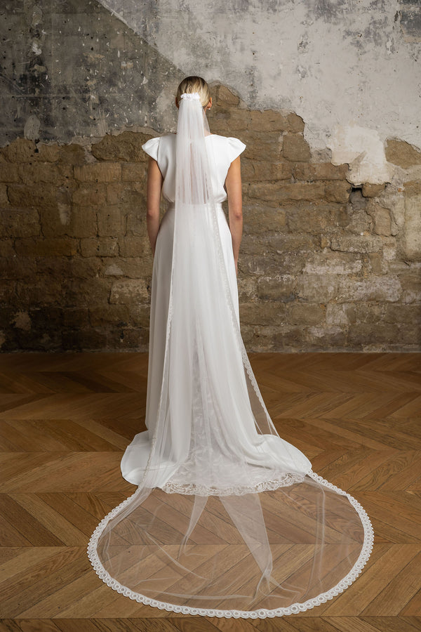 Voile Agathe - Blanc Soie