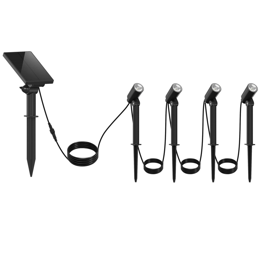Roundy Mini - Solar Spotlight - Steel - Black