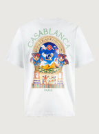 Casablanca White Egyptian L'Arche Kurzarm-T-Shirt – Weiß