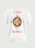 T-Shirt Casablanca White Plafond Orné De Musique a Maniche Corte - Bright White