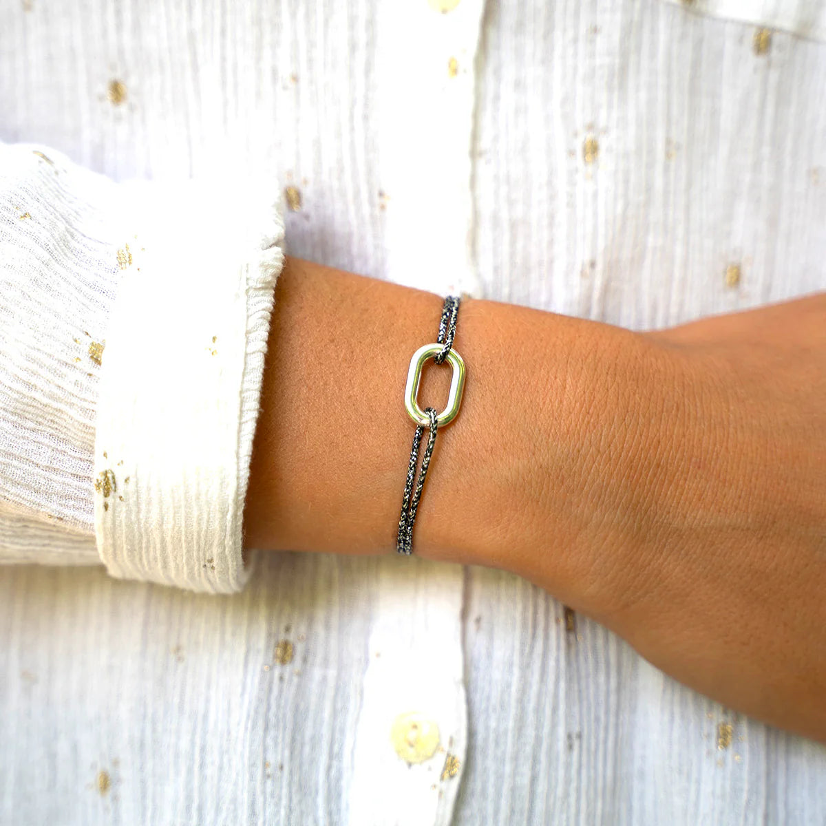 Bracelet Split - Anthracite Pailleté