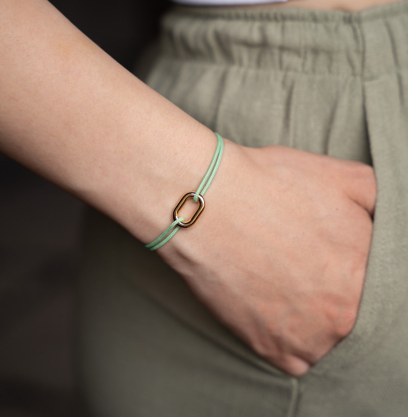 Pulsera Como - Verde Agua