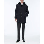 Water-Repellent Canvas Parka - Blue