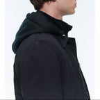 Water-Repellent Canvas Parka - Blue