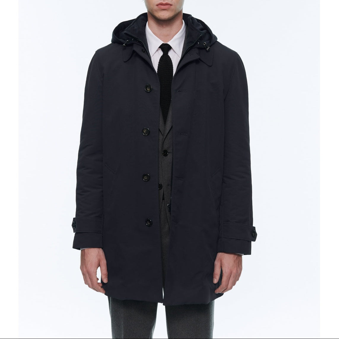 Water-Repellent Canvas Parka - Blue