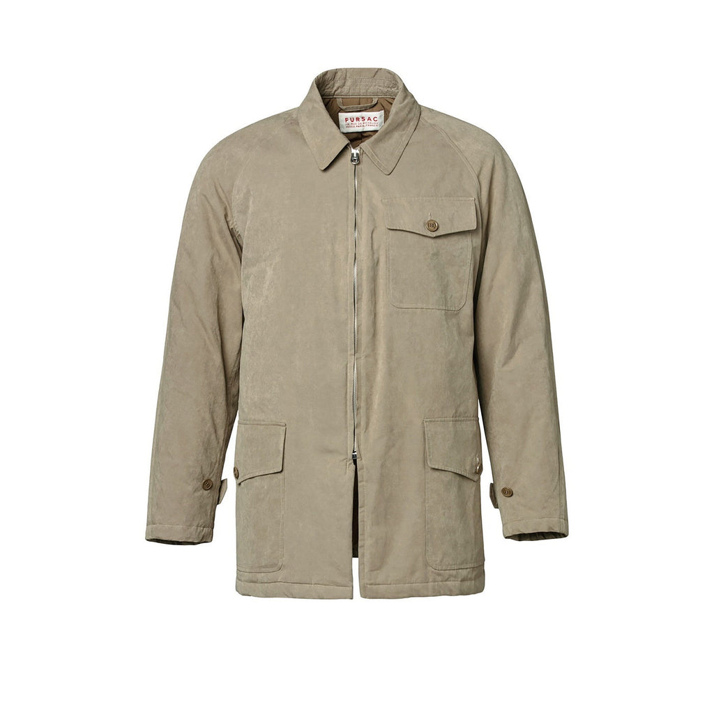 Fursac - Chaqueta de Tela de Algodón Impermeable - Taupe - Hombre