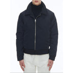 Fursac - Blouson En Toile Technique Froissée - Bleu Nuit - Homme