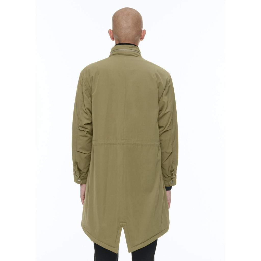 Fursac - Parka Matelassée Fishtail En Twill - Vert Olive