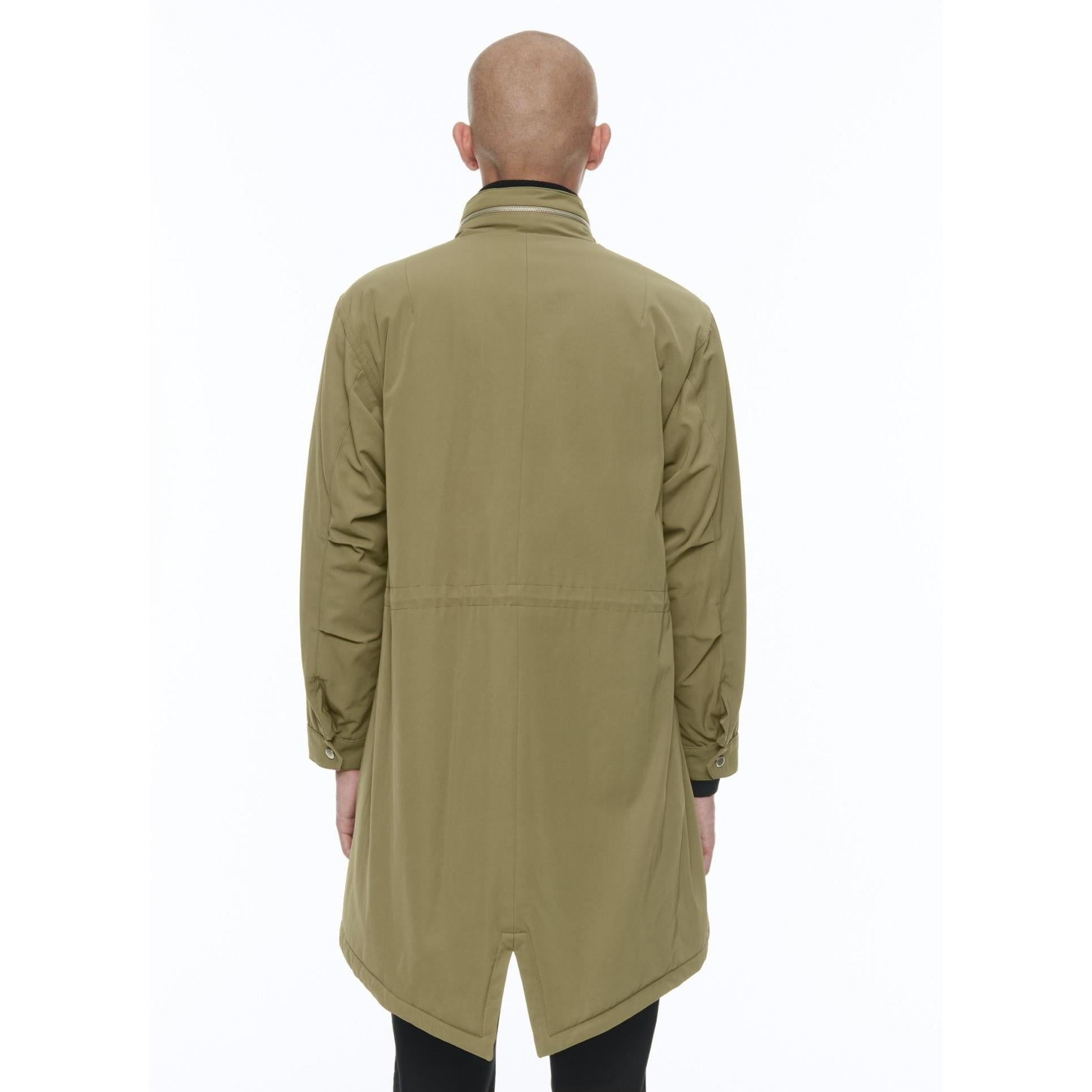 Fursac - Parka Matelassée Fishtail En Twill - Vert Olive