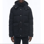 Fursac - Hooded Puffer Jacket in Water-Repellent Canvas - Blue