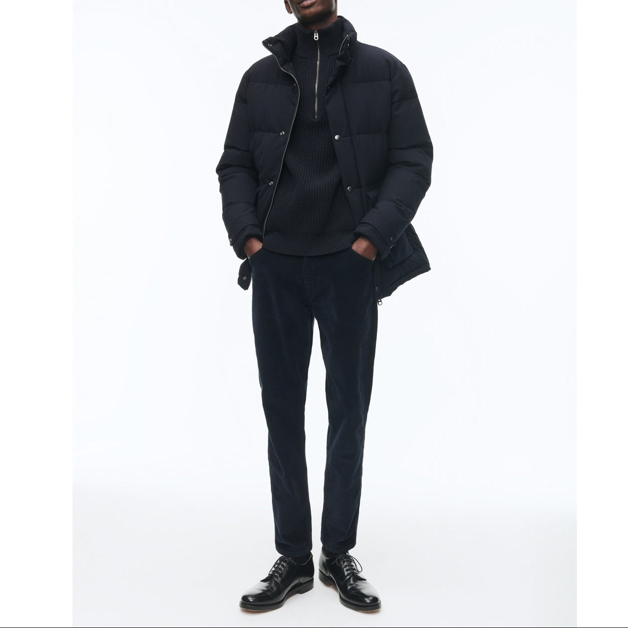 Fursac - Hooded Puffer Jacket in Water-Repellent Canvas - Blue
