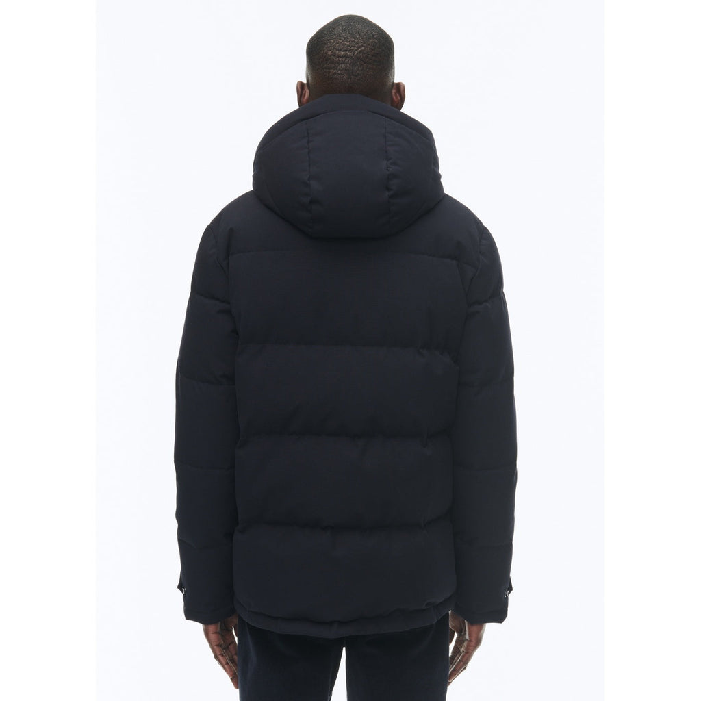 Fursac - Hooded Puffer Jacket in Water-Repellent Canvas - Blue