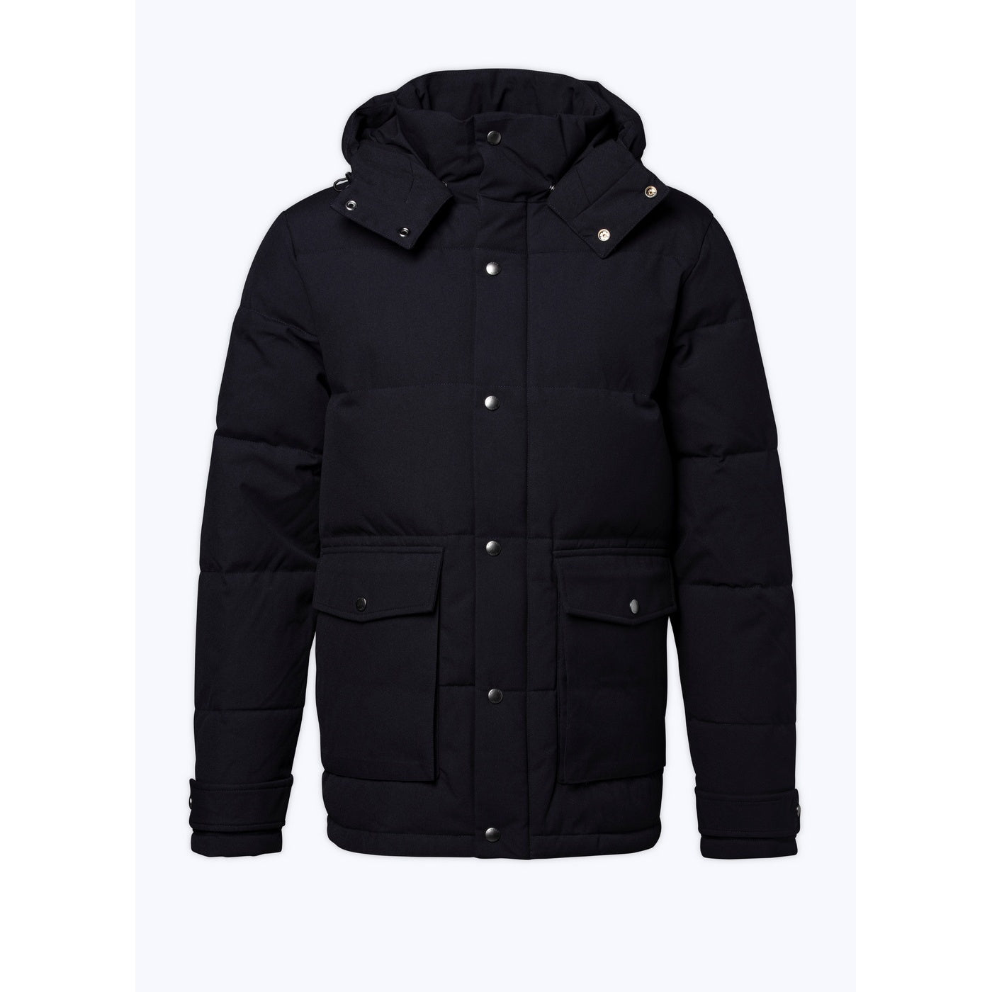 Fursac - Hooded Puffer Jacket in Water-Repellent Canvas - Blue