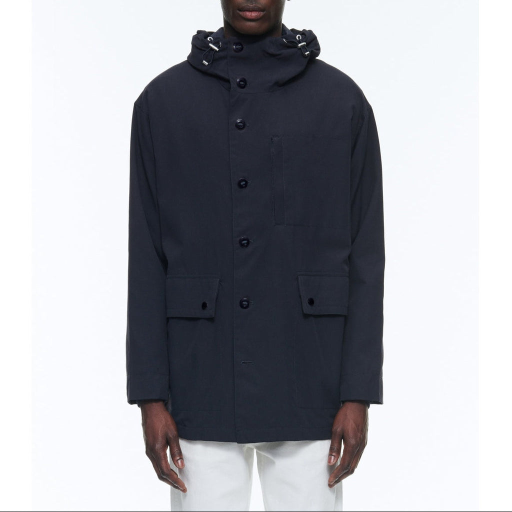 Fursac - Parka Nautique En Toile Technique - Bleu Marine