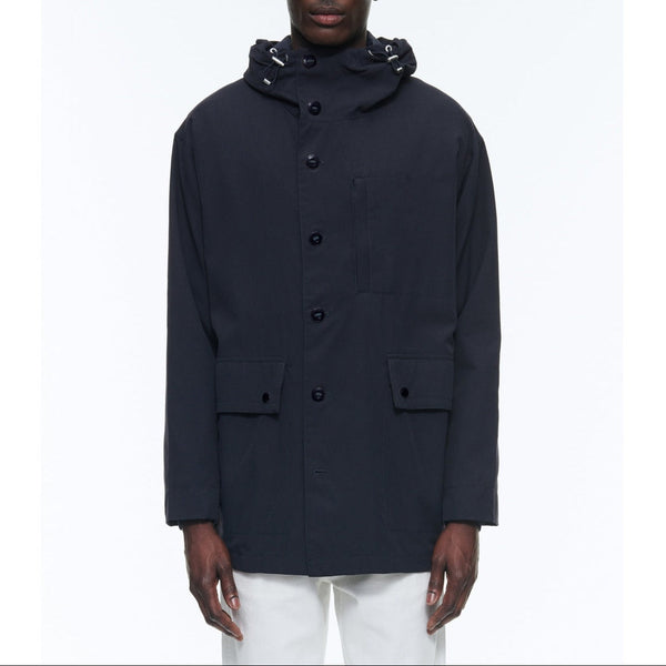 Fursac - Parka Nautique En Toile Technique - Bleu Marine