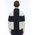 Fursac - Water-Repellent Canvas Jacket - Beige and Navy Blue