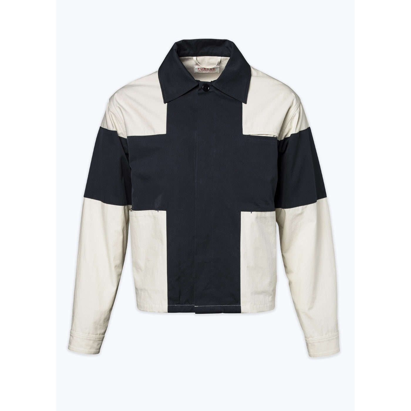 Fursac - Water-Repellent Canvas Jacket - Beige and Navy Blue