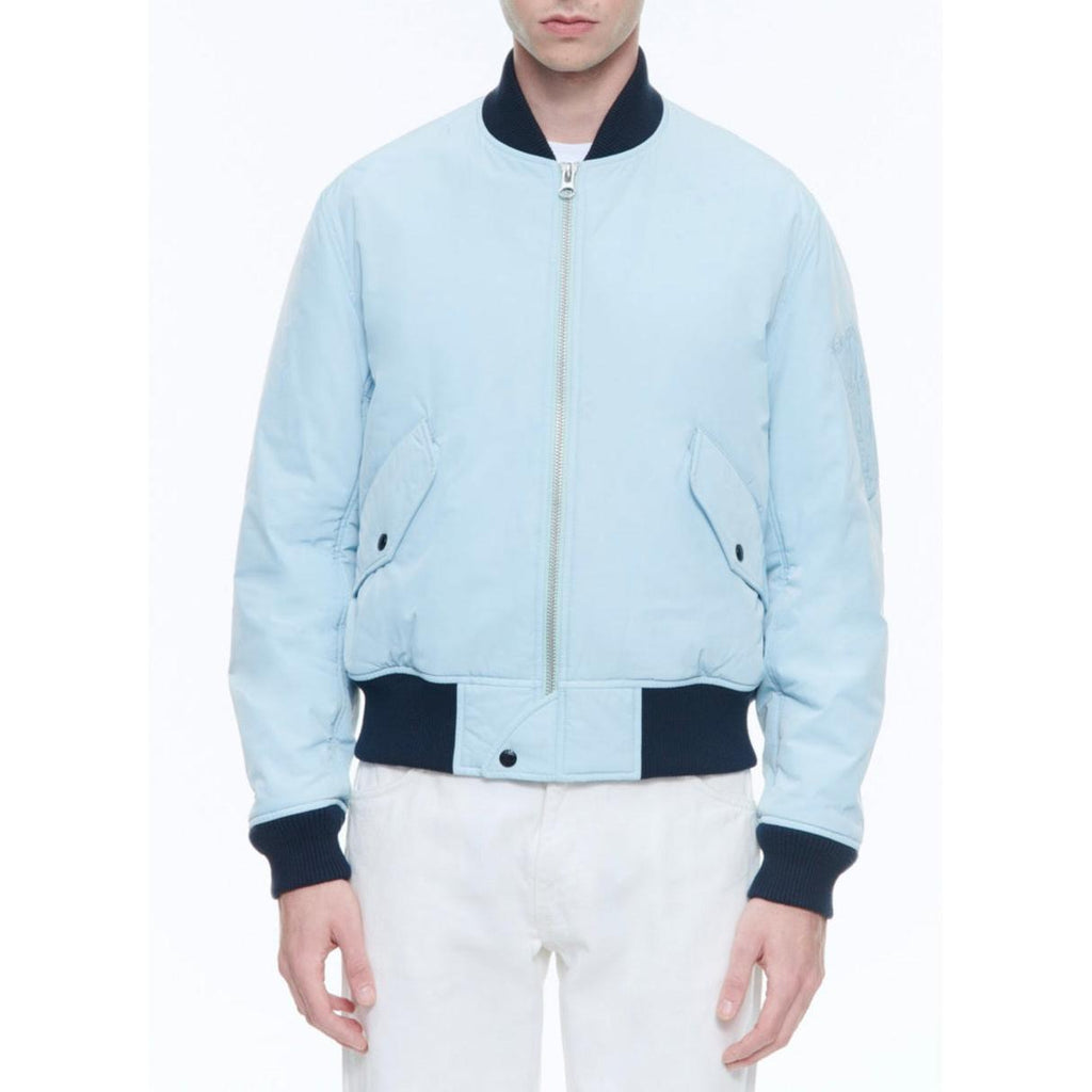 Cazadora bomber de serge técnico - Azul claro