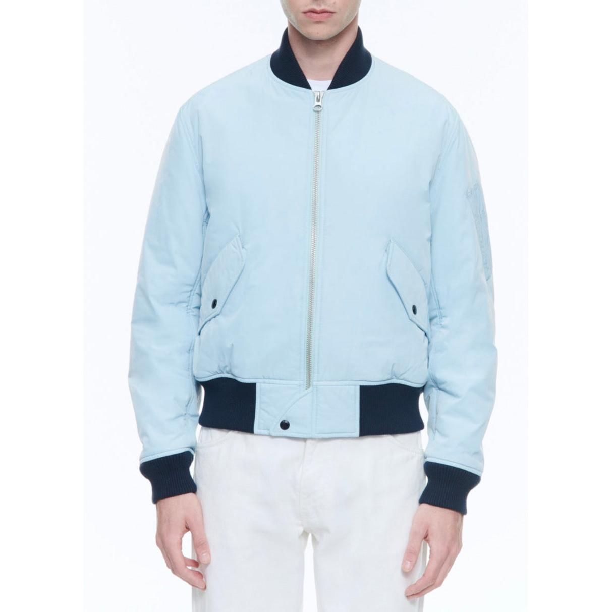 Cazadora bomber de serge técnico - Azul claro