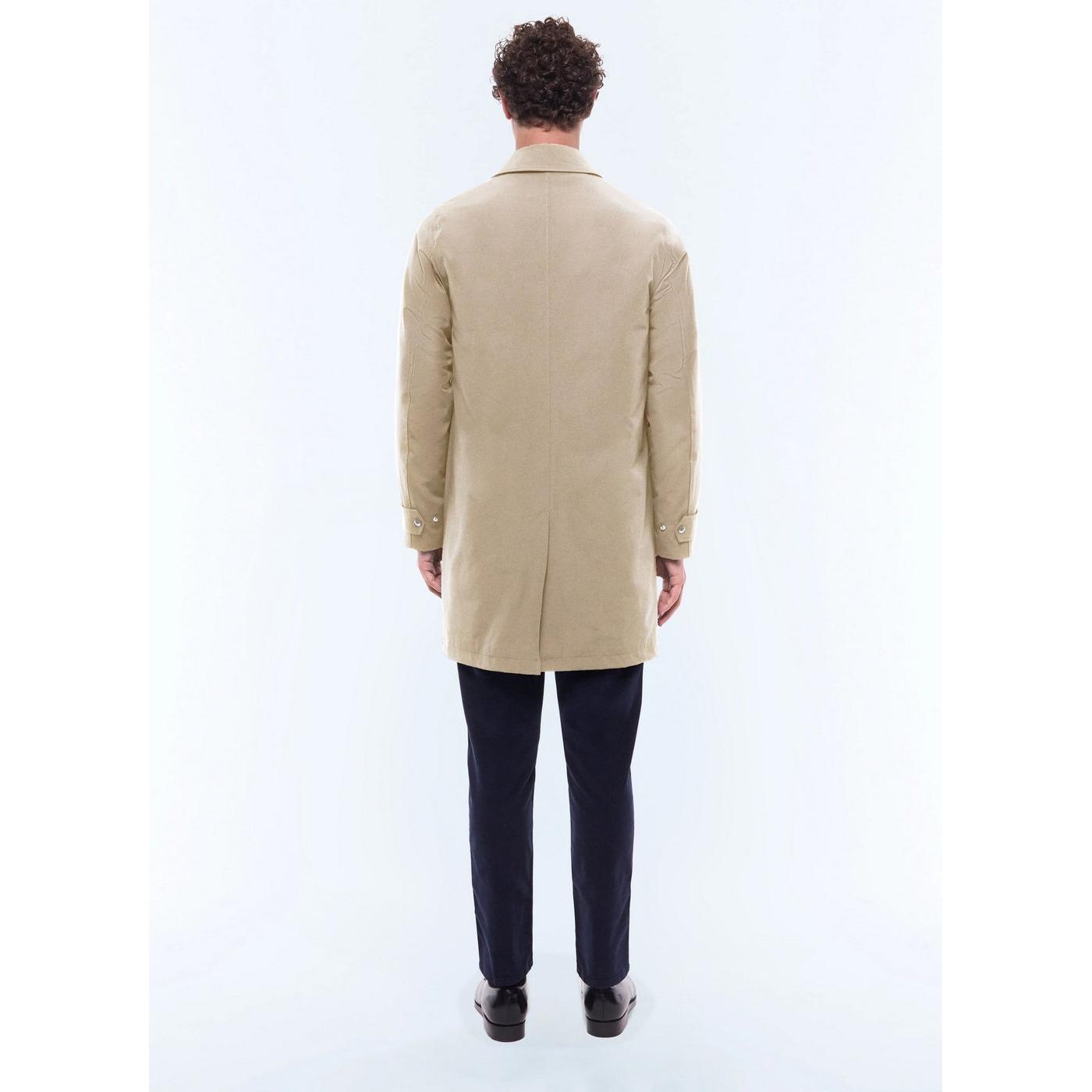 Fursac - Manteau En Tissu Déperlant - Beige