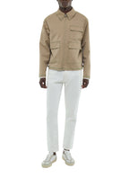 Blouson Zippé Surpiqué - Beige