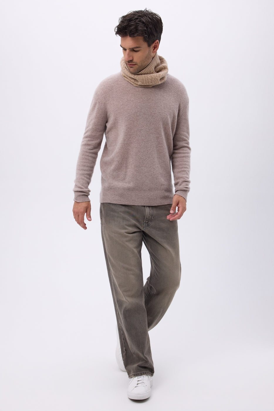 Colsjaal met Kabelpatroon Macha - Crème Beige - Unisex