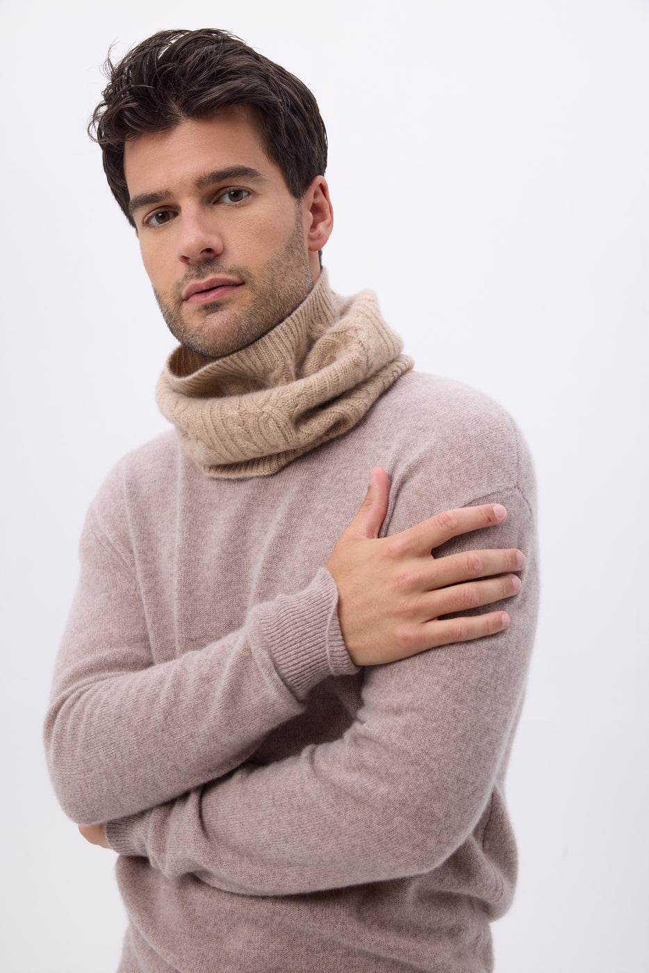 Colsjaal met Kabelpatroon Macha - Crème Beige - Unisex