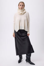 Zopfmuster-Schalkragen Macha – Weiß – Unisex