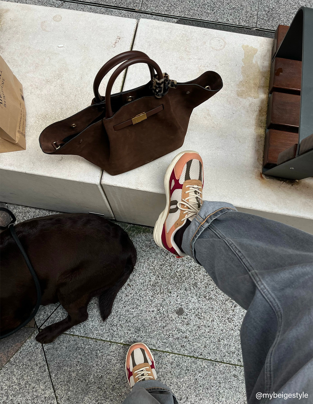 Maé Low Sneakers - Peach Khaki Beige - Women