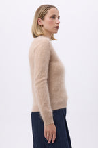 V-Neck – Brushed Cashmere Mael - Beige Crème - Femme