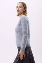 V-Neck – Brushed Cashmere Mael - Light Grey - Women