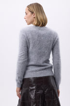 V-Neck – Brushed Cashmere Mael - Light Grey - Women