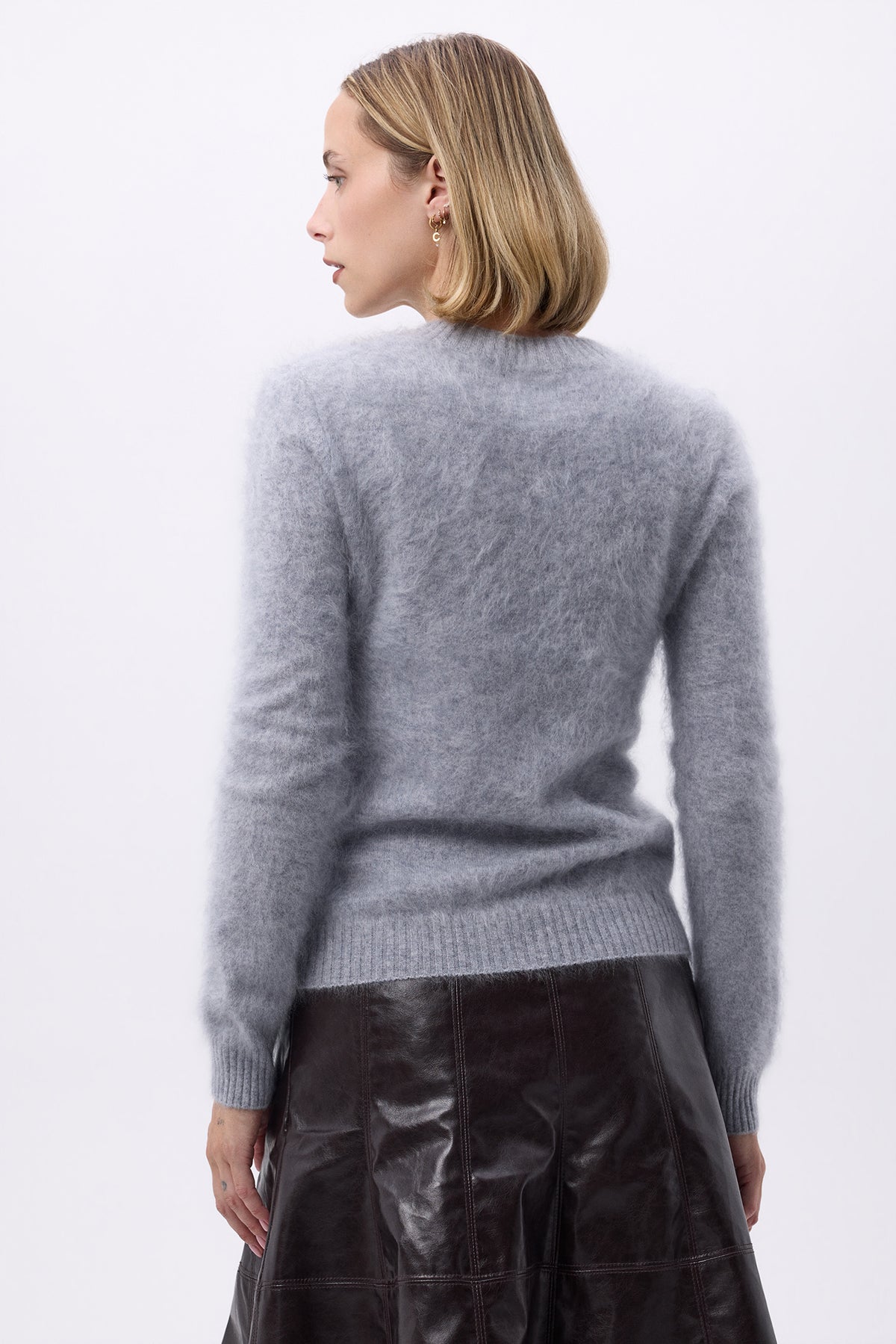 V-Neck – Brushed Cashmere Mael - Light Grey - Women