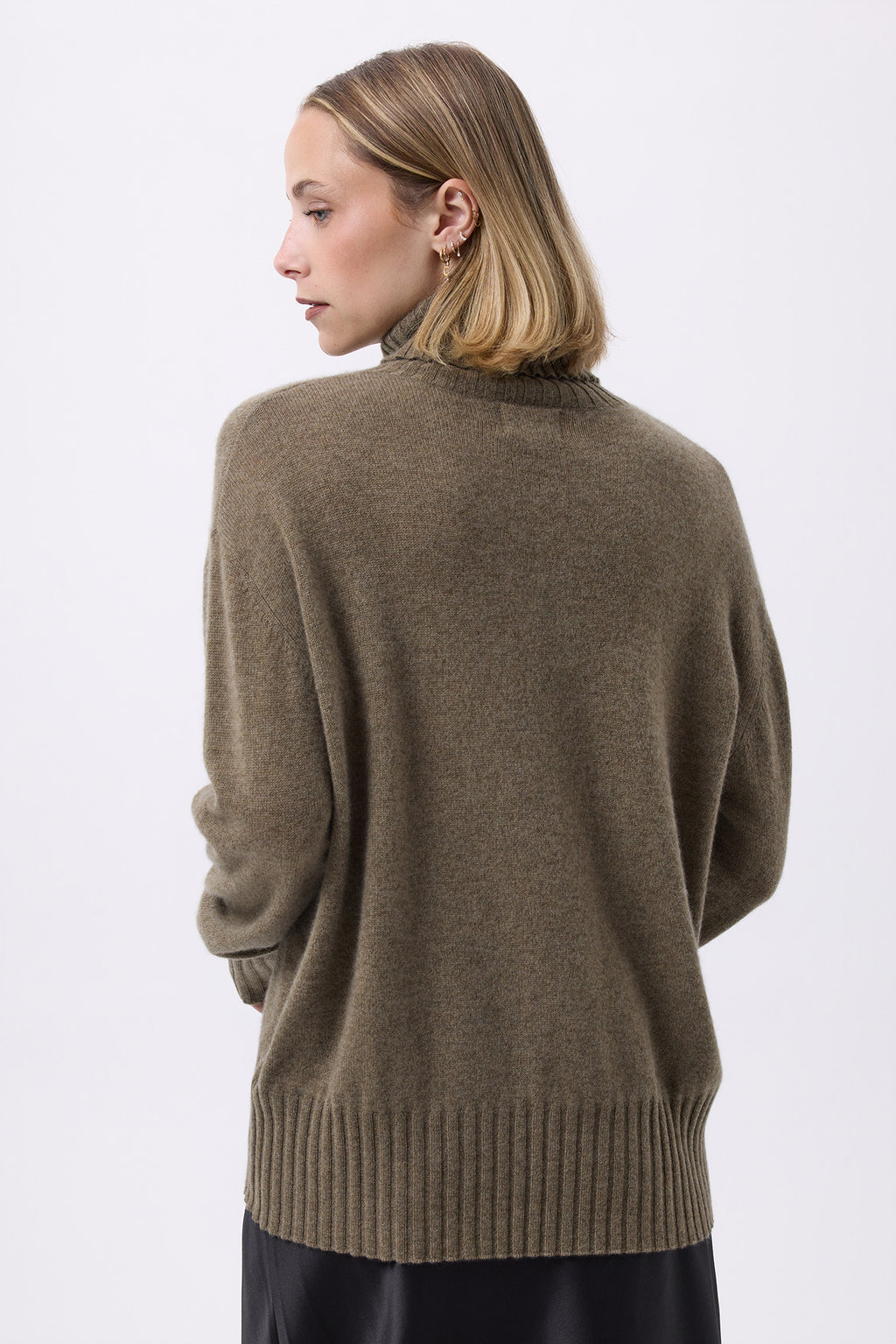 Oversize Rullekravestrik F Maeva - Khakigrøn - Dame