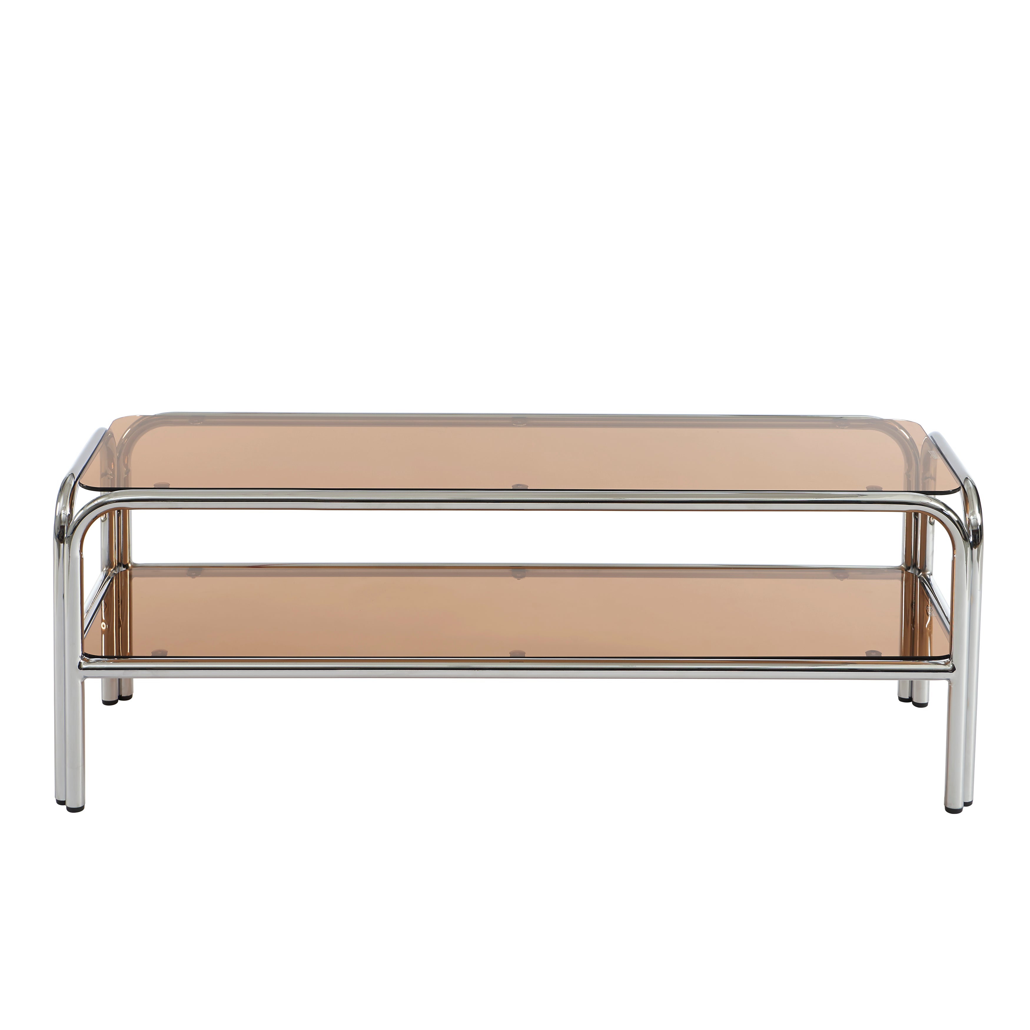 Maggy - Television Unit - Dark Orange with Chrome Frame