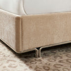 Maggy - Bed - Bouclette - Beige And Black Metal Legs